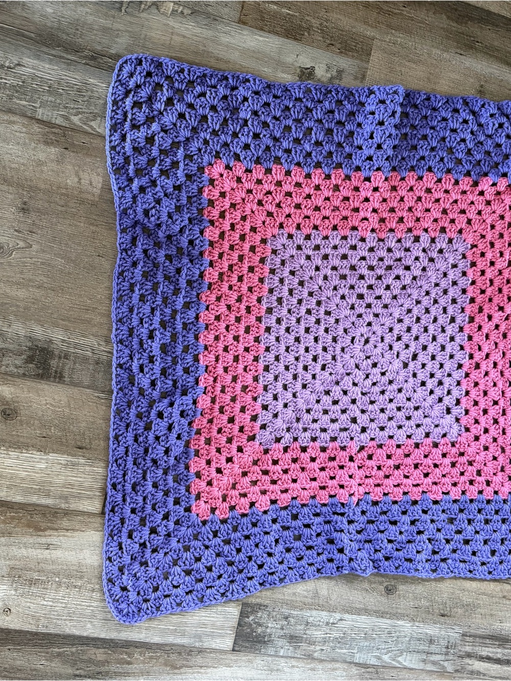 Handmade Crochet Throw - Purple, Pink, Lavender